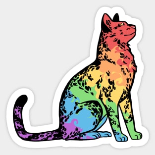 gay pride kitty Sticker